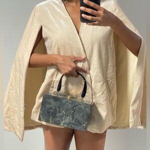 Light butter yellow velvet cape